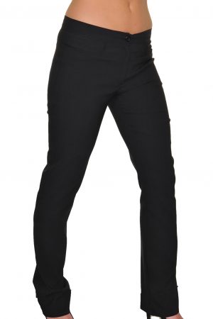 Ladies Black Straight Leg Office Trouser