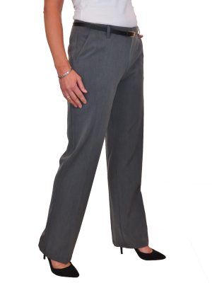 Grey bootleg trousers