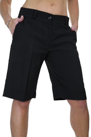 Ladies Black Smart Tailored Shorts