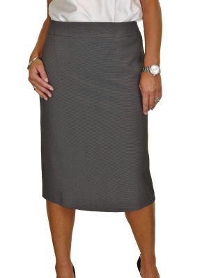 Calf Length Washable Lined Pencil Skirt Uniform
